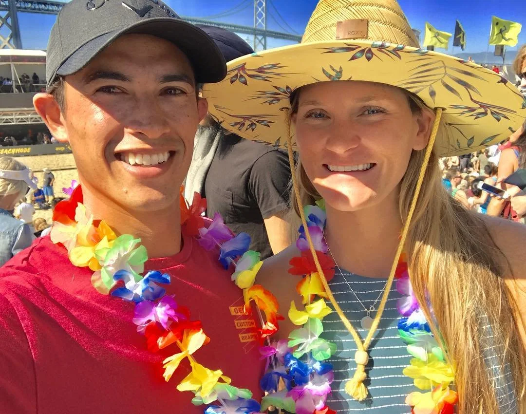 Lots of #aloha at the #avp beach volleyball finals today in San Francisco 🤙🏐🏖