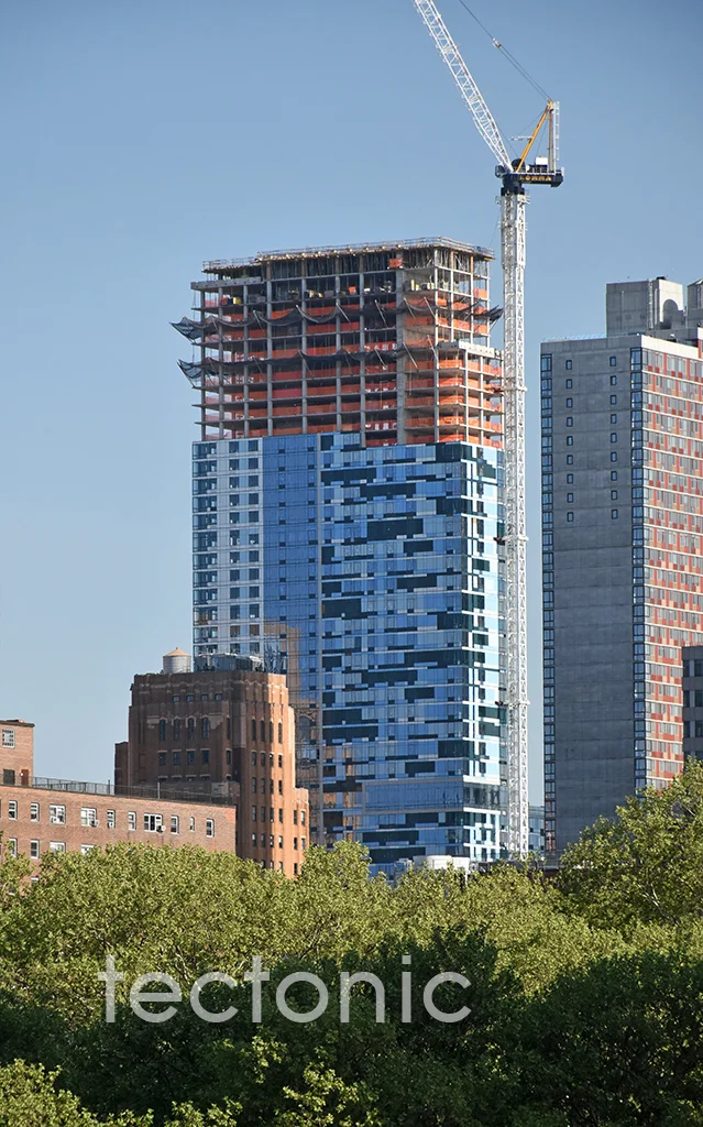 Viewed from the Brooklyn Bridge in May