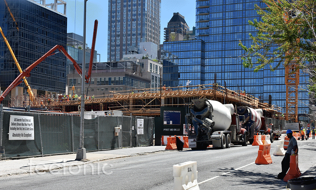 Viewed from the west along West 59th Street