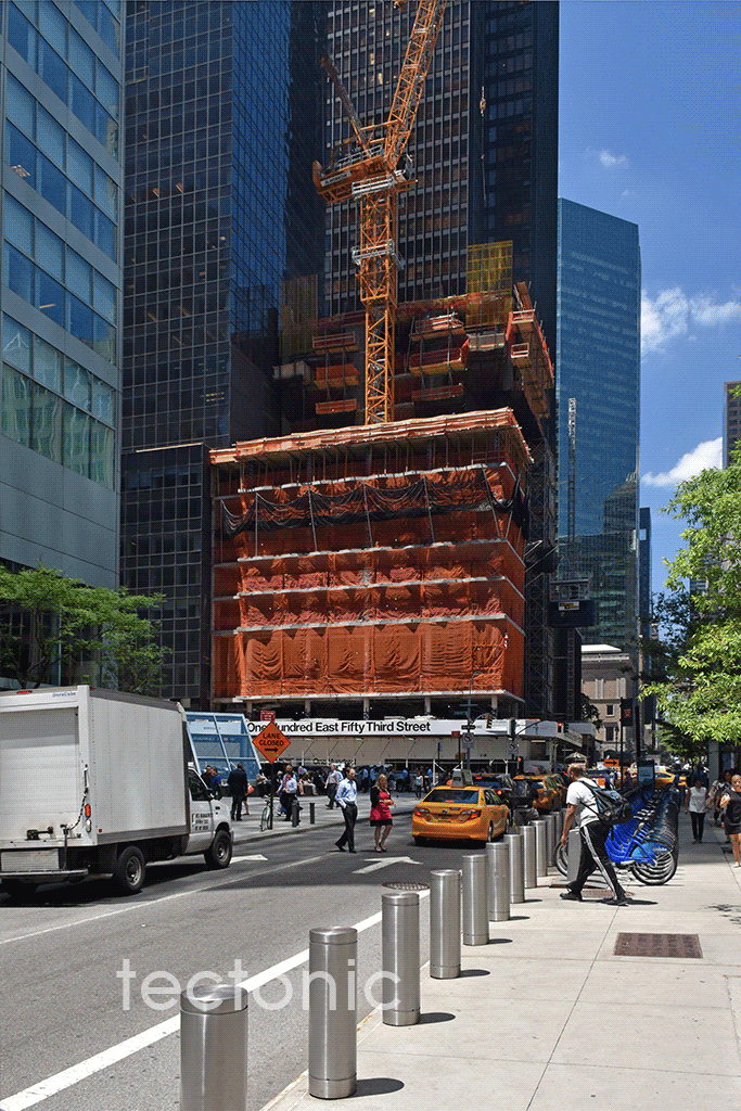 Viewed from East 53rd Street looking westward