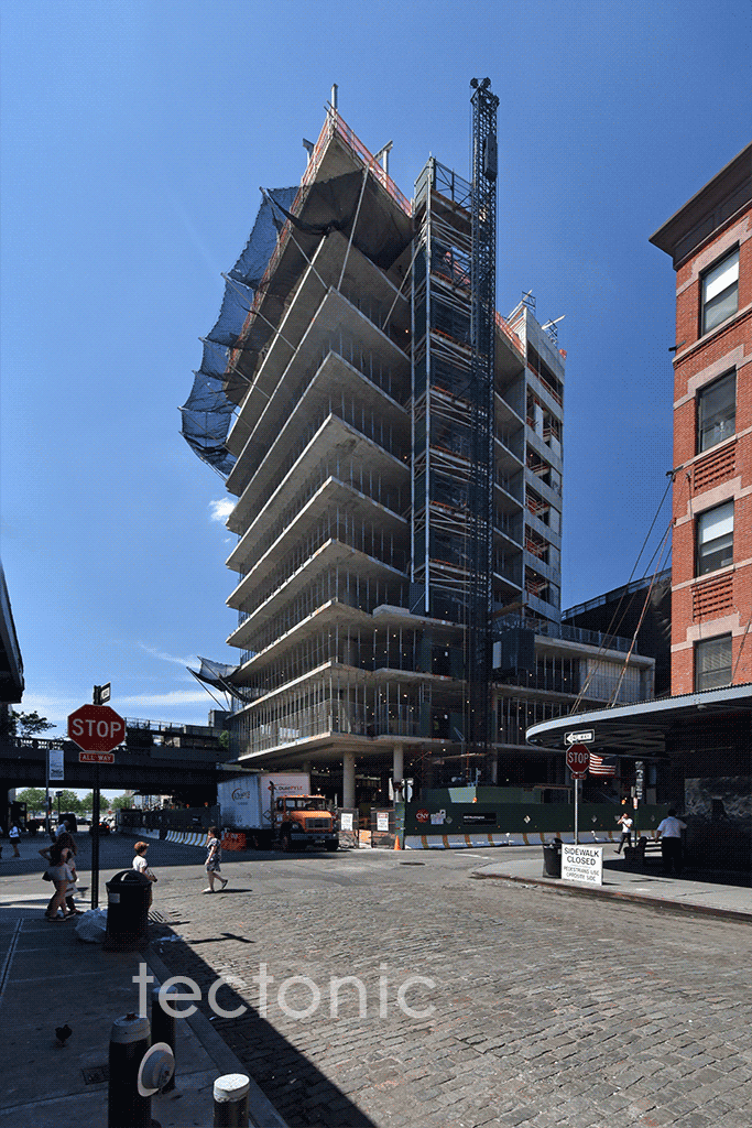 Viewed along West 13th Street