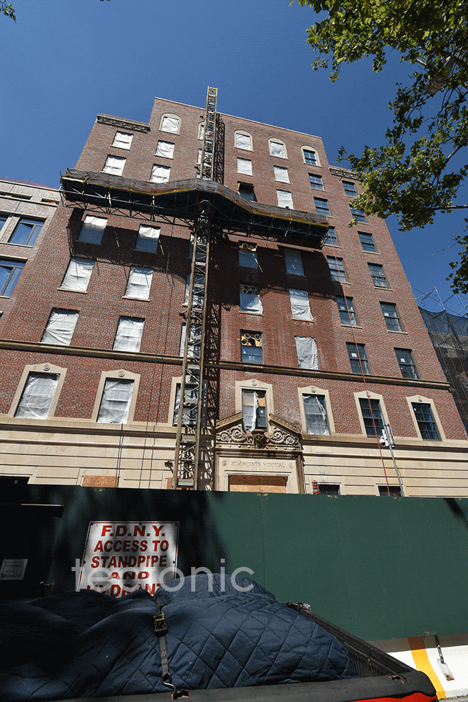 Section of the original St Vincent Hospital along West 11th Street