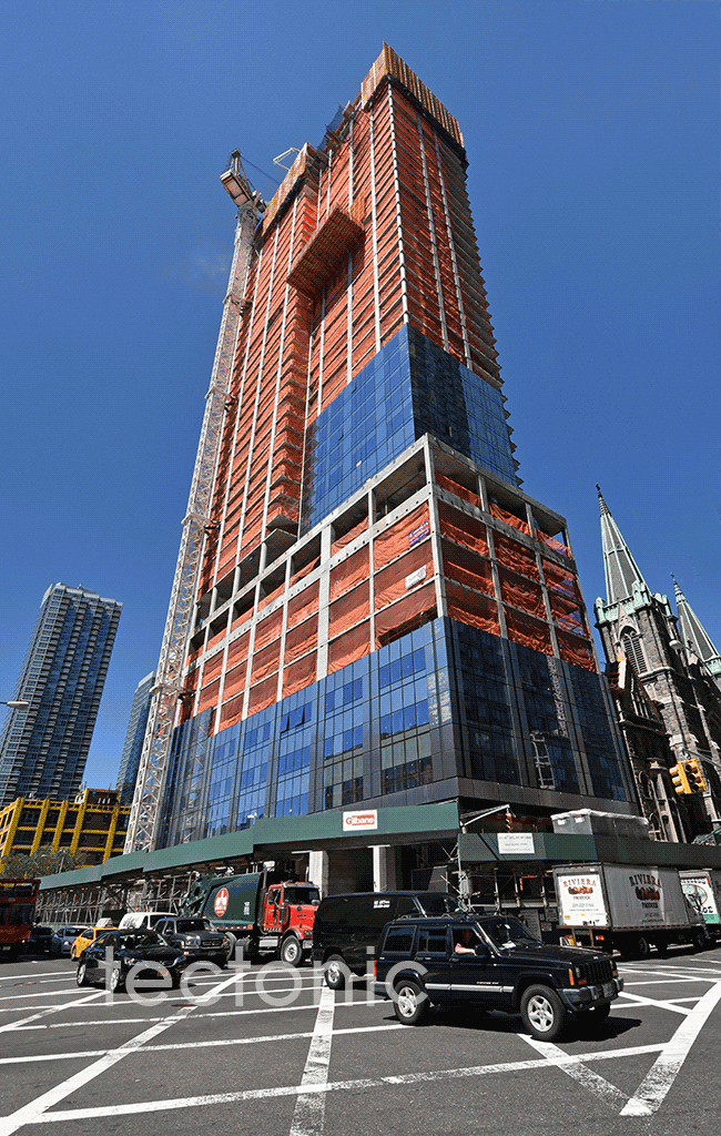Viewed from the east