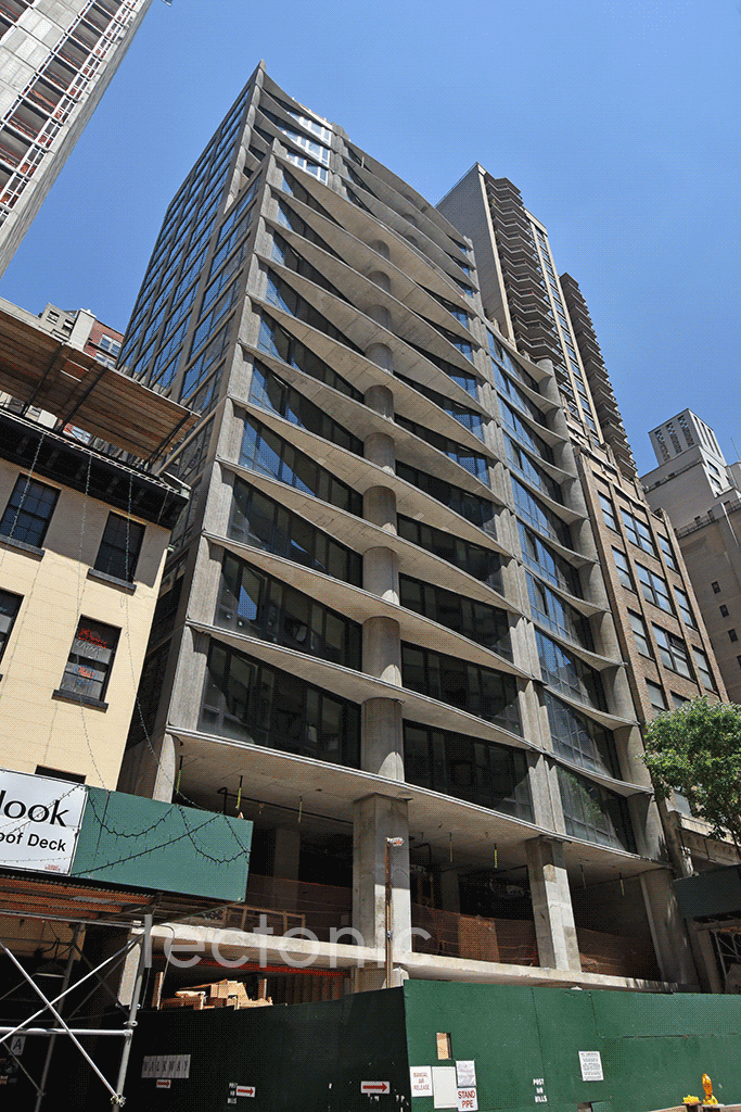 Looking up from East 44th Street