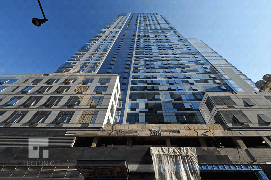 Looking up from Willoughby Street