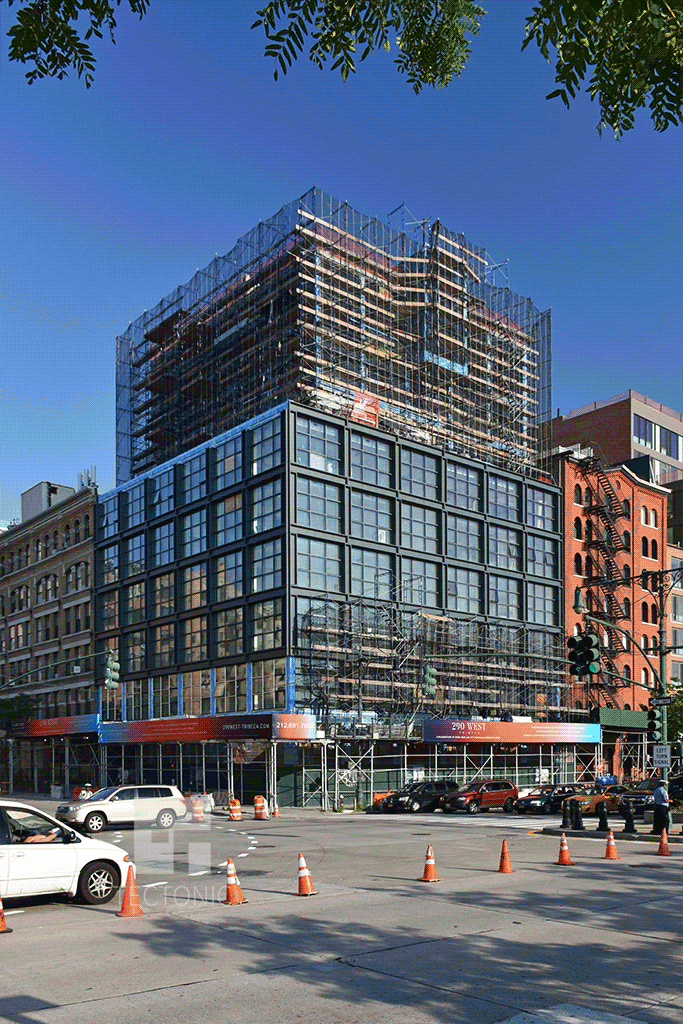 Viewed from the north across West Street