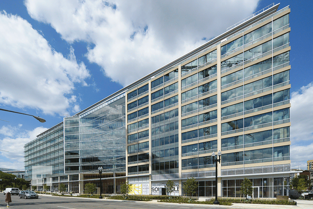 Viewed from the southeast along Massachusetts Avenue