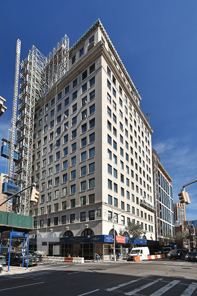 Viewed from the south along Lexington Avenue