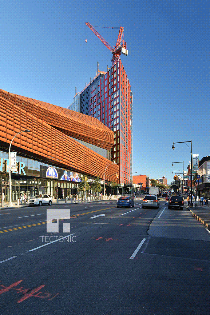 Looking southward along Flatbush Avenue