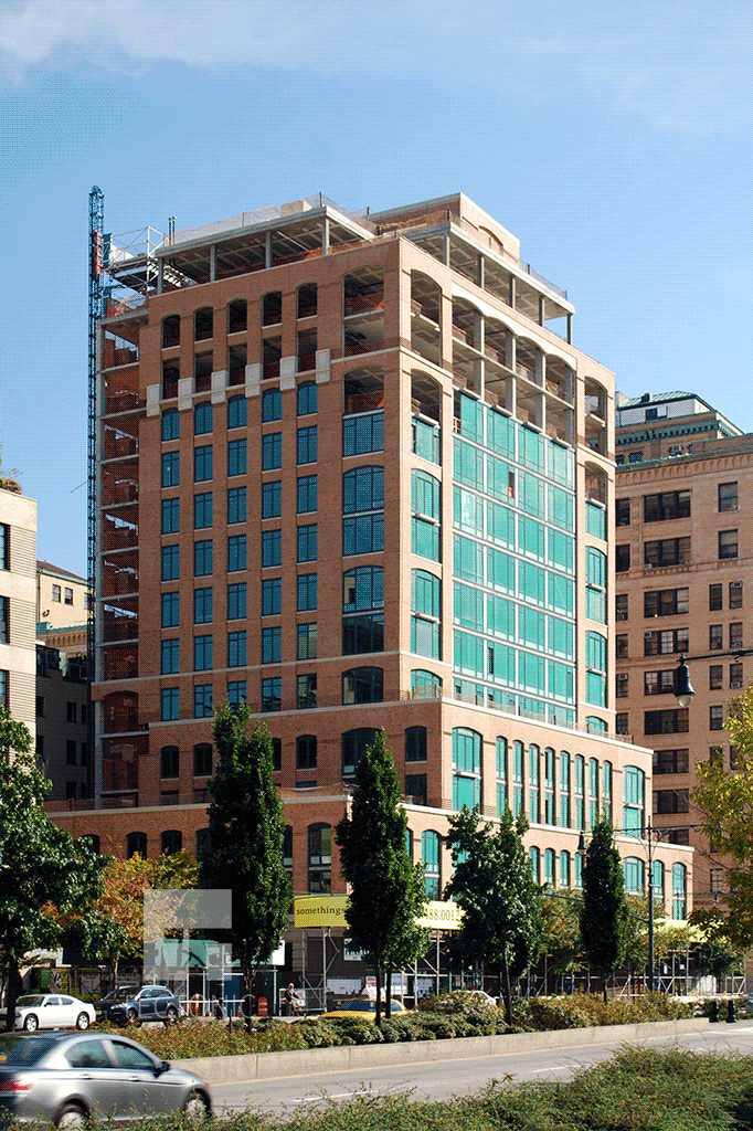 Viewed from the north along the West Side Highway