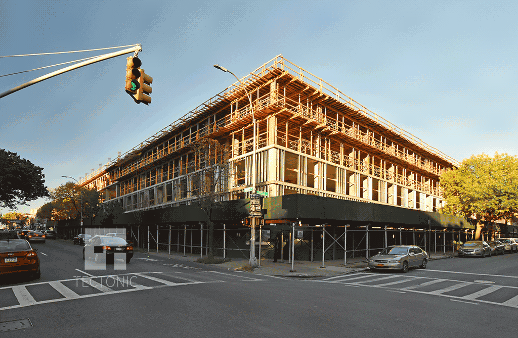 Viewed from Rogers Avenue and Crown Street