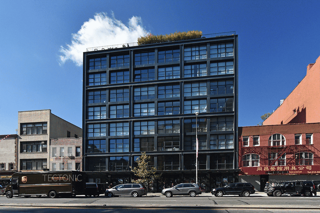 Viewed across Bowery