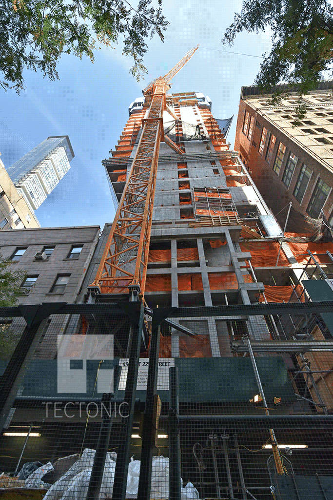 Looking up from East 22nd Street
