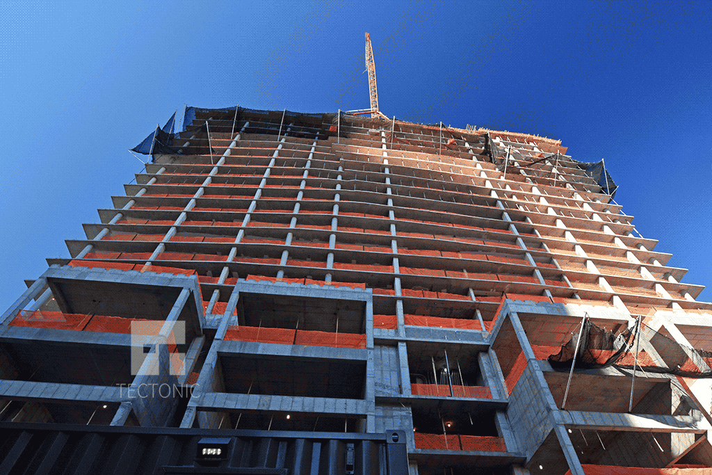 Looking up from Ashland Place
