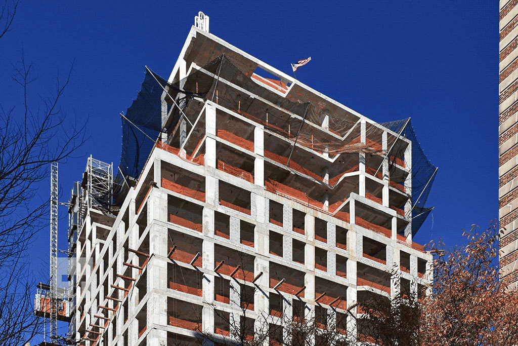 Upper floors viewed from the south