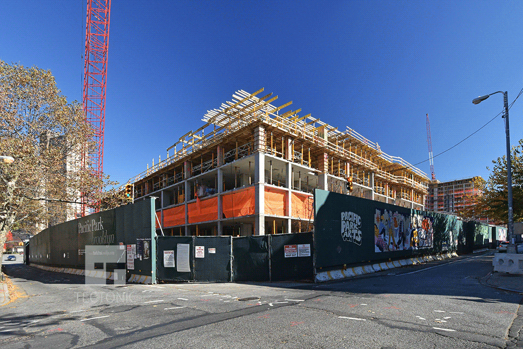 Viewed from Dean Street and Carlton Avenue