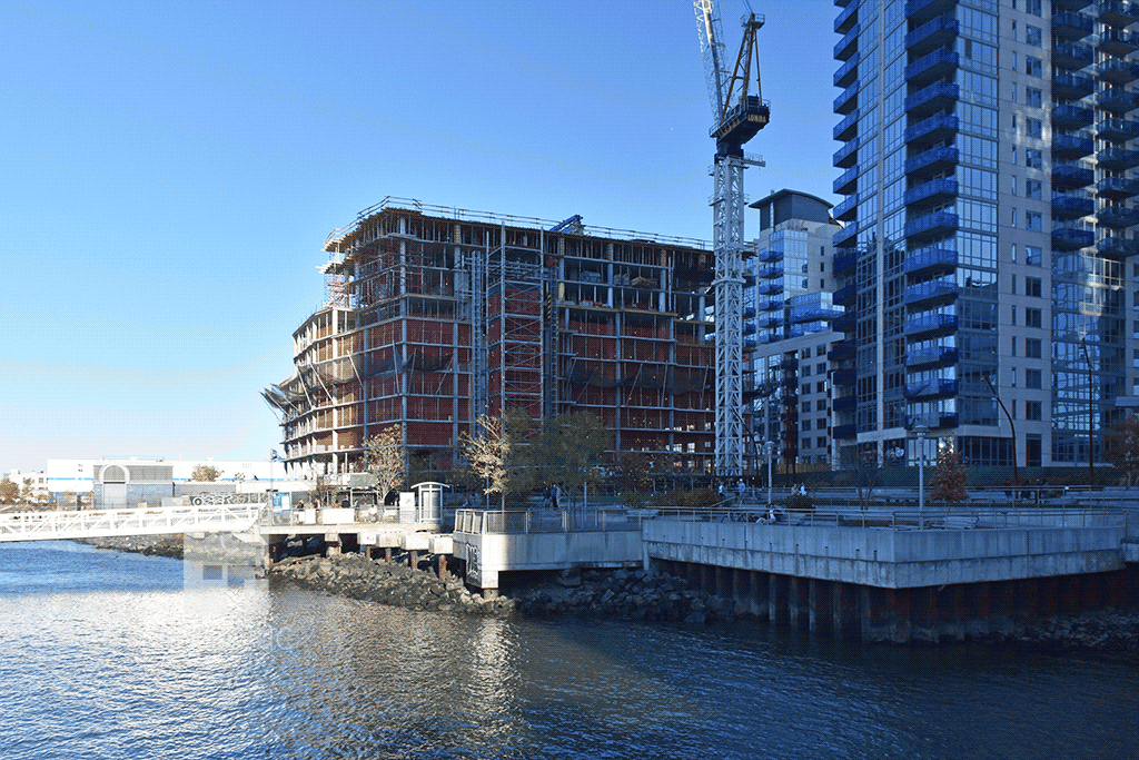 Viewed along the Williamsburg waterfront