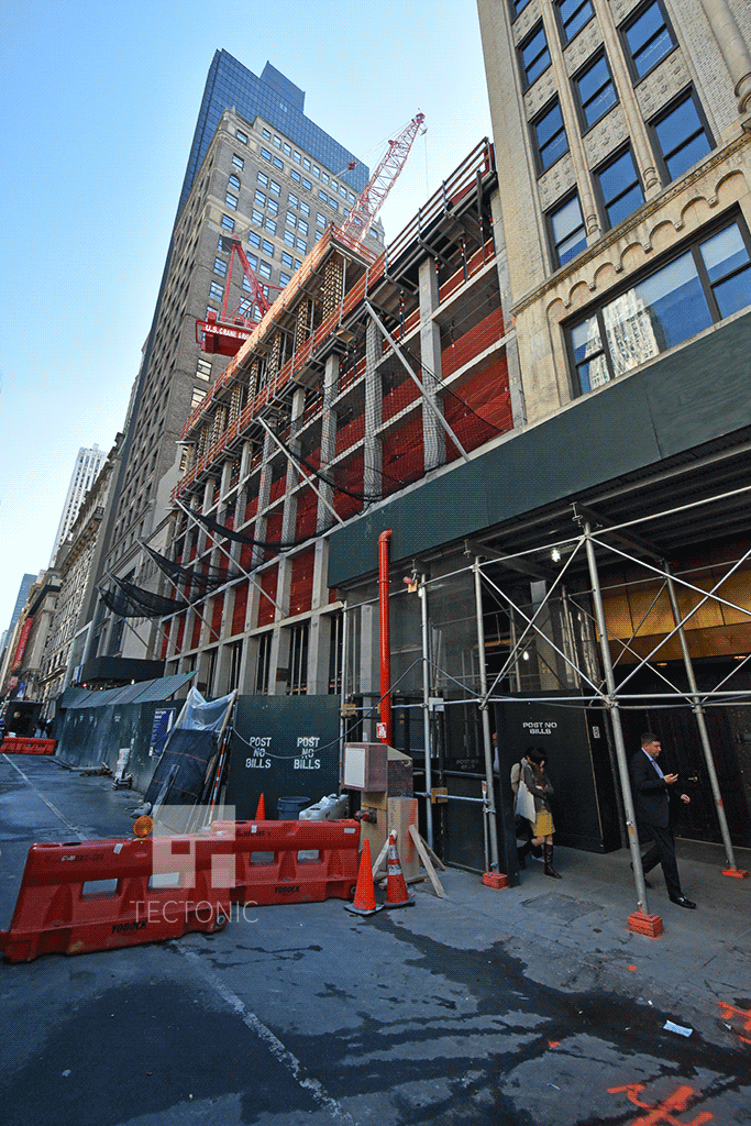 View southeast along West 40th Street