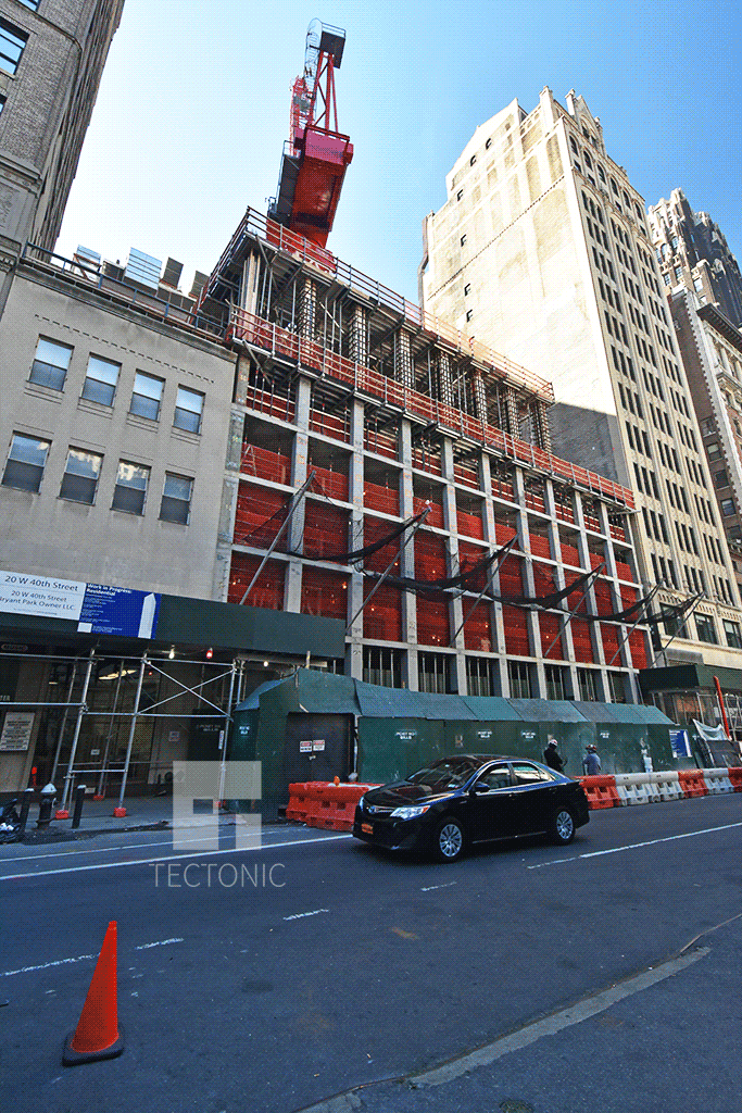 Viewed from the east along West 40th Street