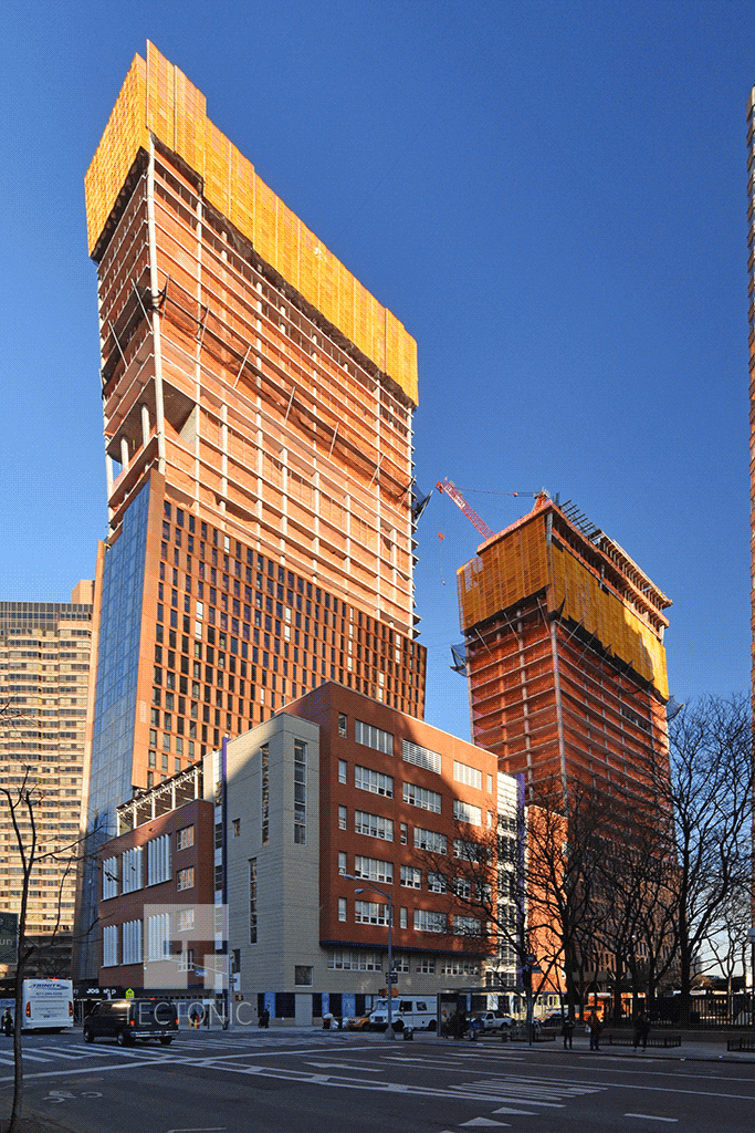 Towers viewed from the west