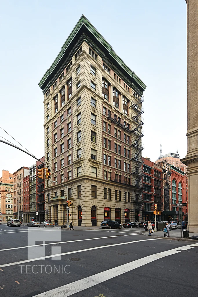 Viewed from the west from Hudson Street