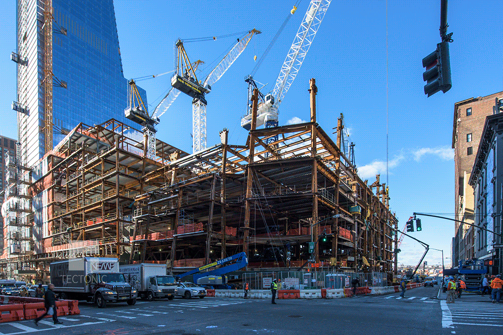 Viewed from West 33rd Street and 11th Avenue