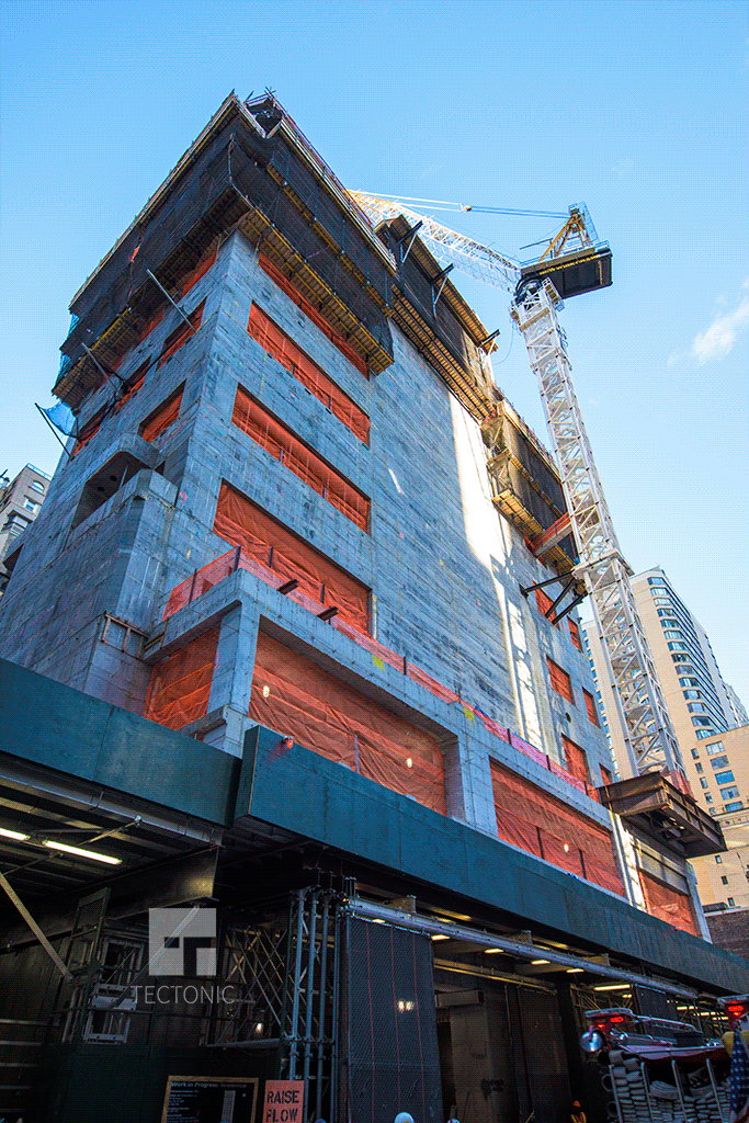 Viewed from the west along West 58th Street