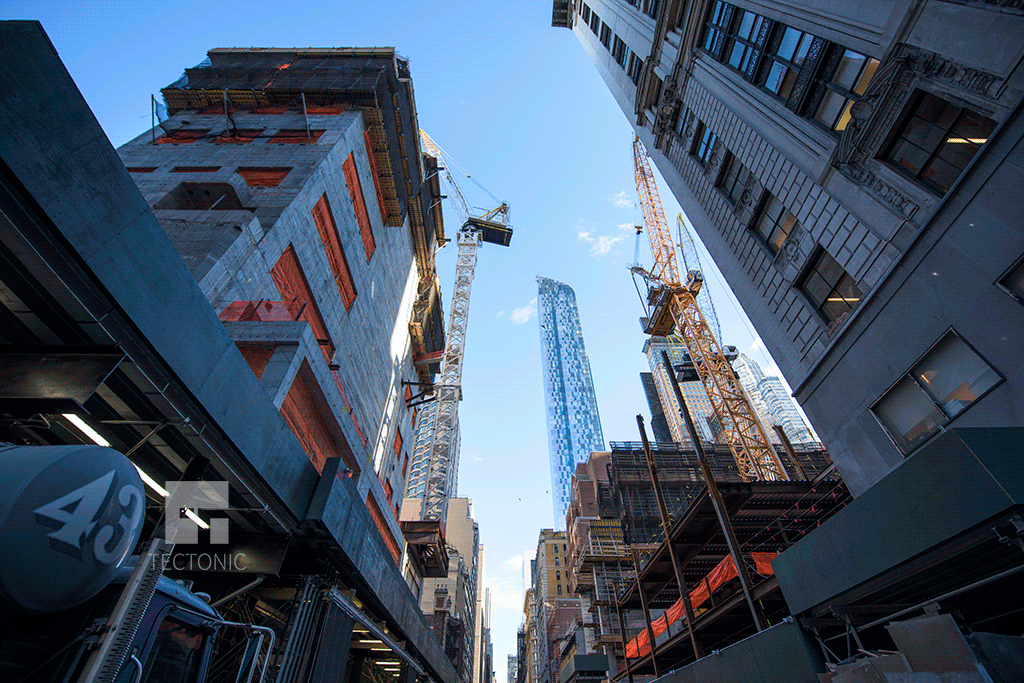 220 Central Park South on the left looking eastward along West 58th Street