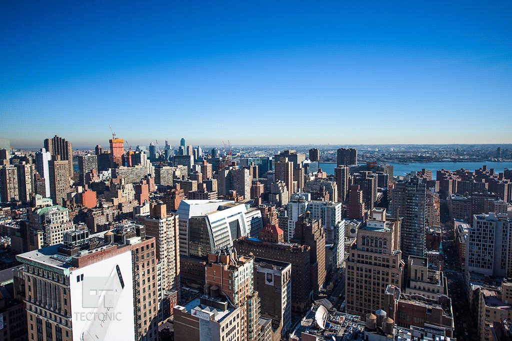 View eastward from the 35th floor duplex