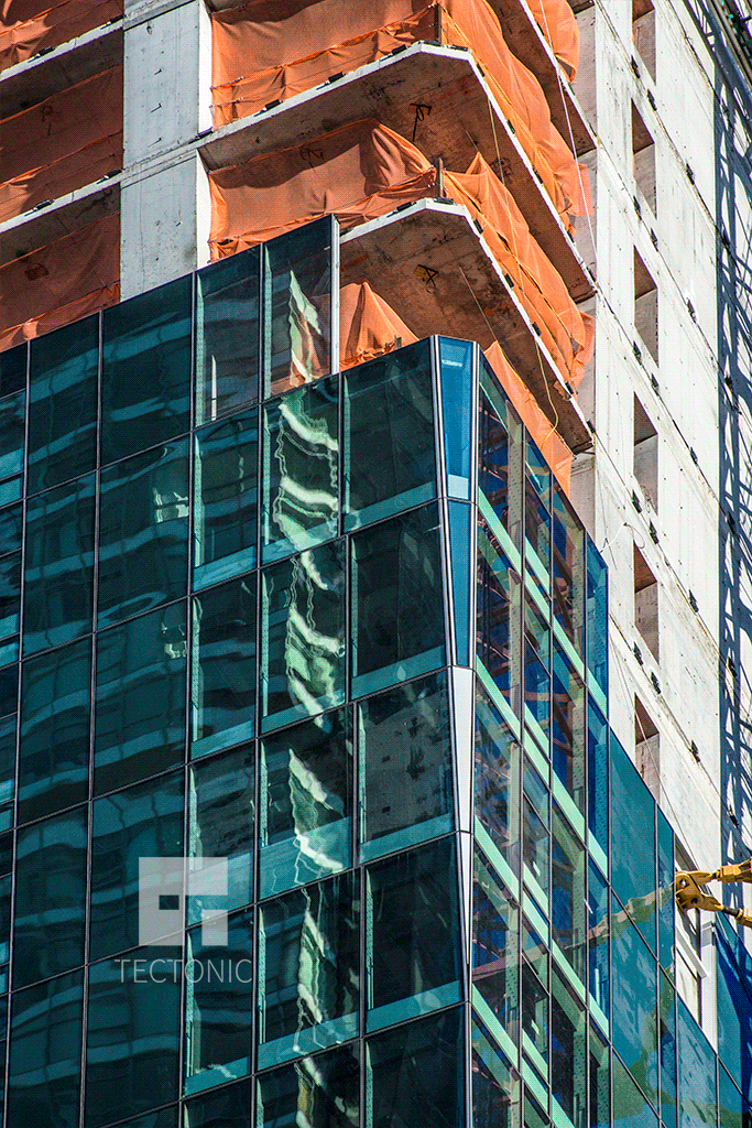 Southwestern facade and chamfer