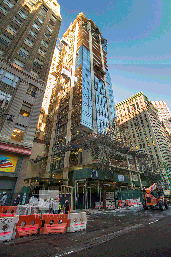 Viewed from the west along East 33rd Street