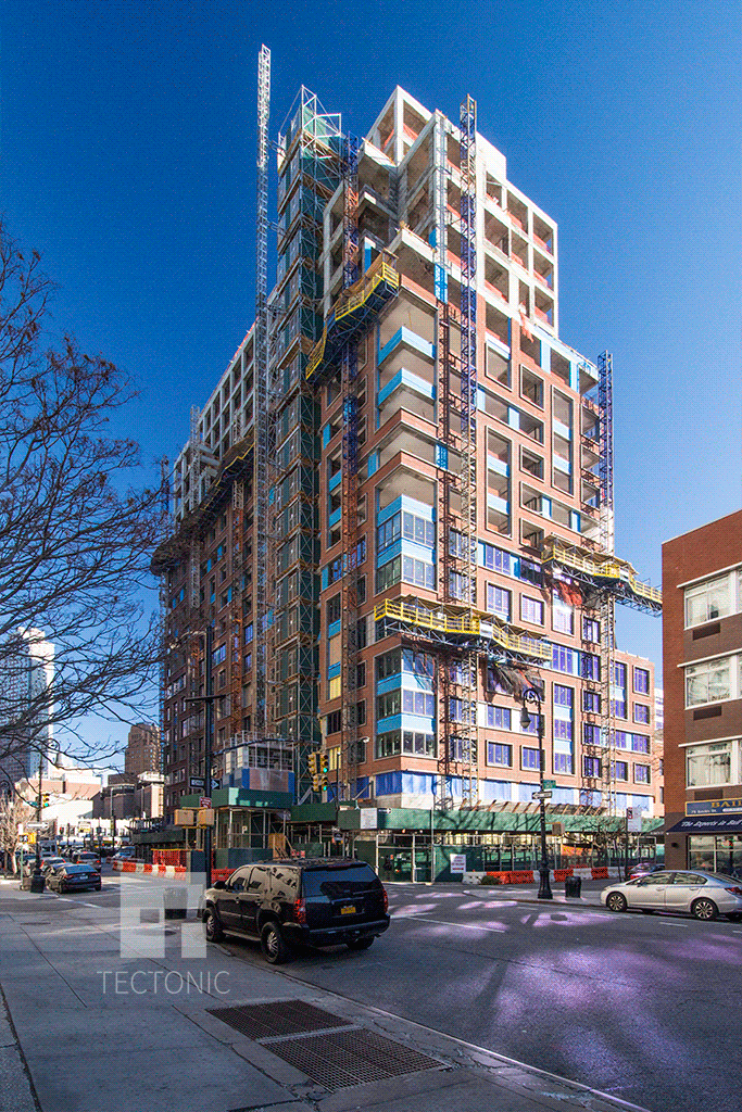 Viewed from the south along Smith Street