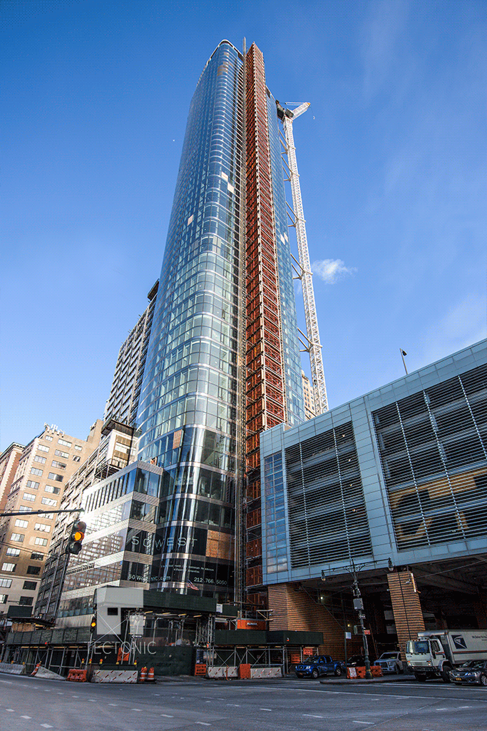 Looking up from West Street