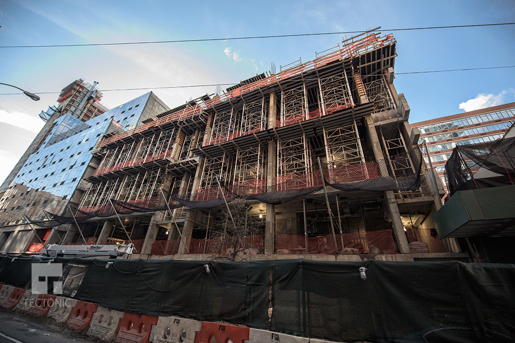Looking up from West 29th Street