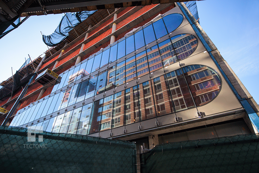 Facade installation on West 28th Street