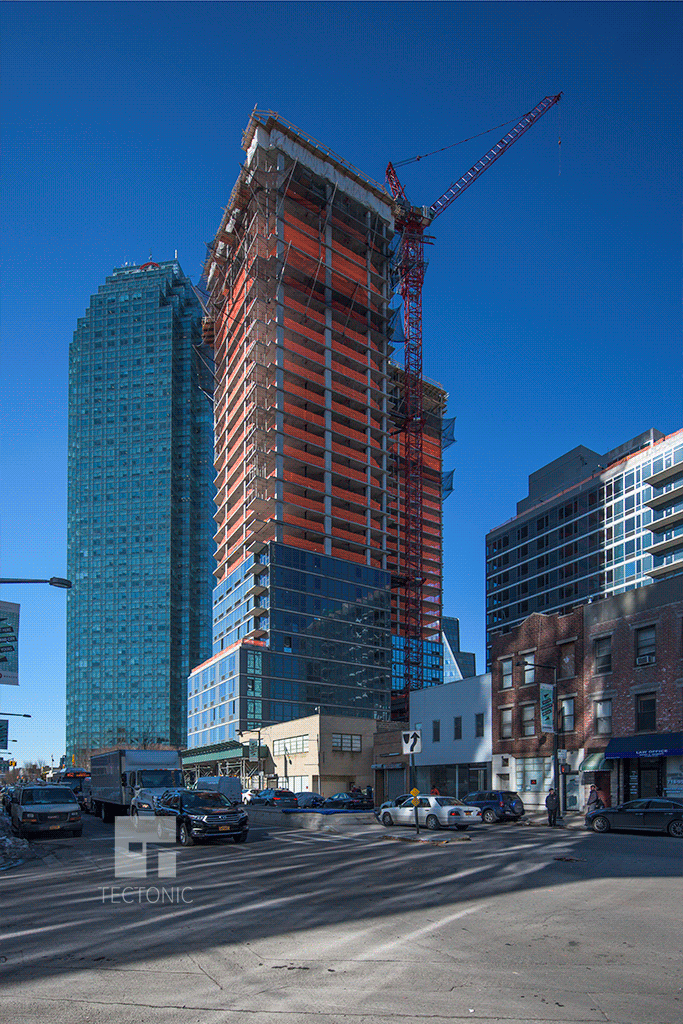 View westward from Jackson Avenue and Purves Street