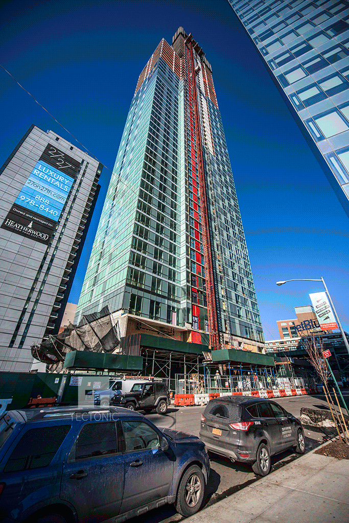 Looking up from 28th Street