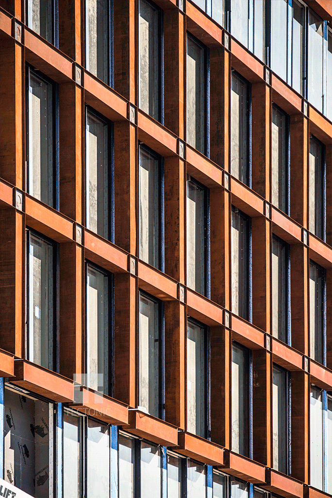Facade along North 10th Street