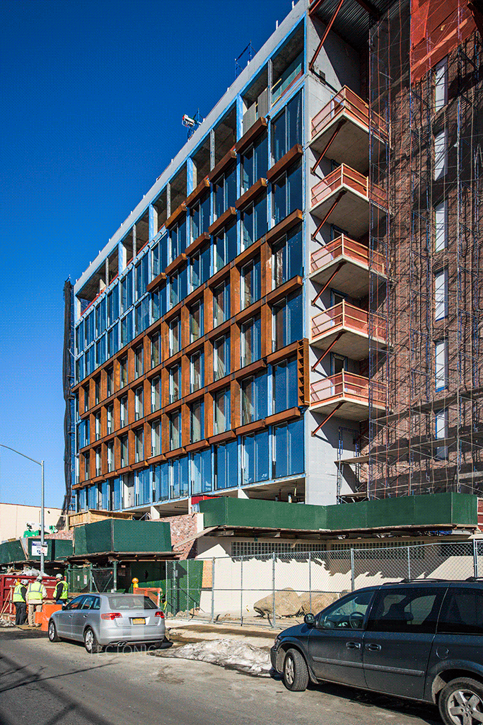 View from the southeast along North 10th Street