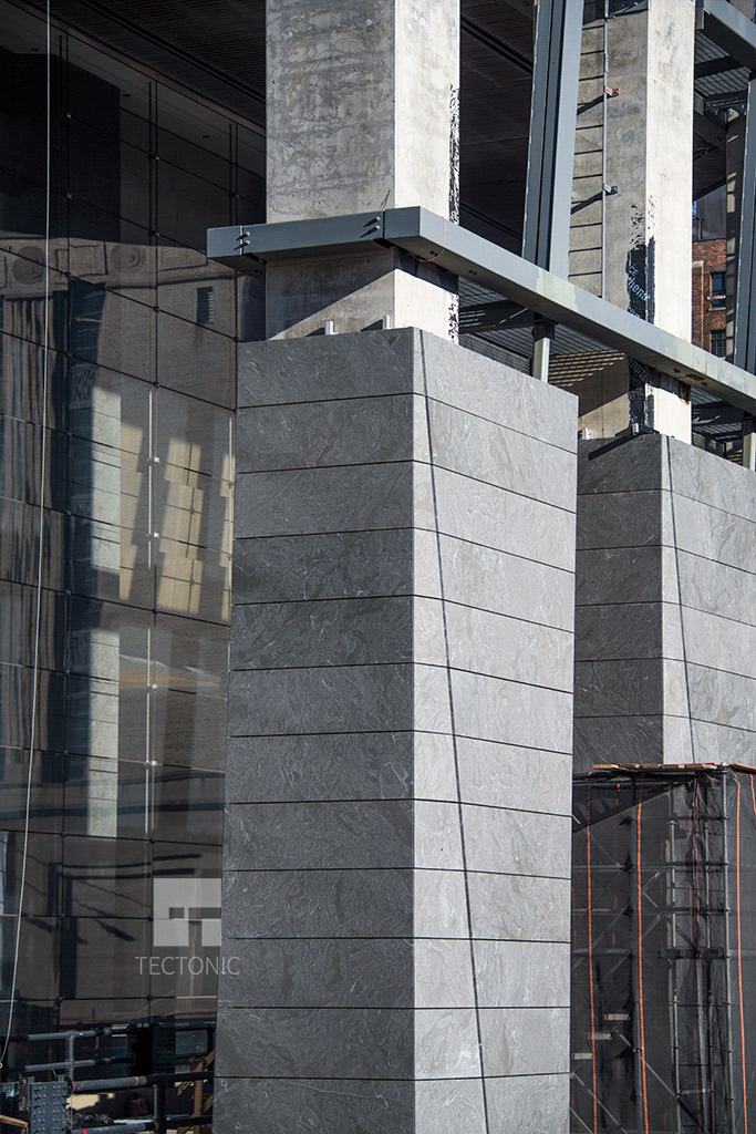 upport columns along the High Line, over the Coach entrance