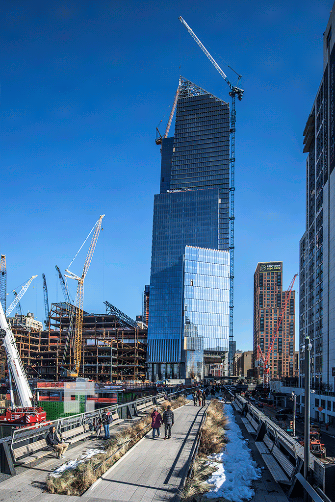 Looking eastward from the High Line Park