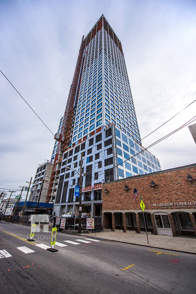 Looking up from Pavonia Avenue