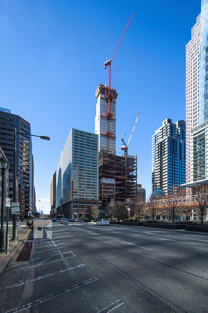 Looking westward along JFK Boulevard