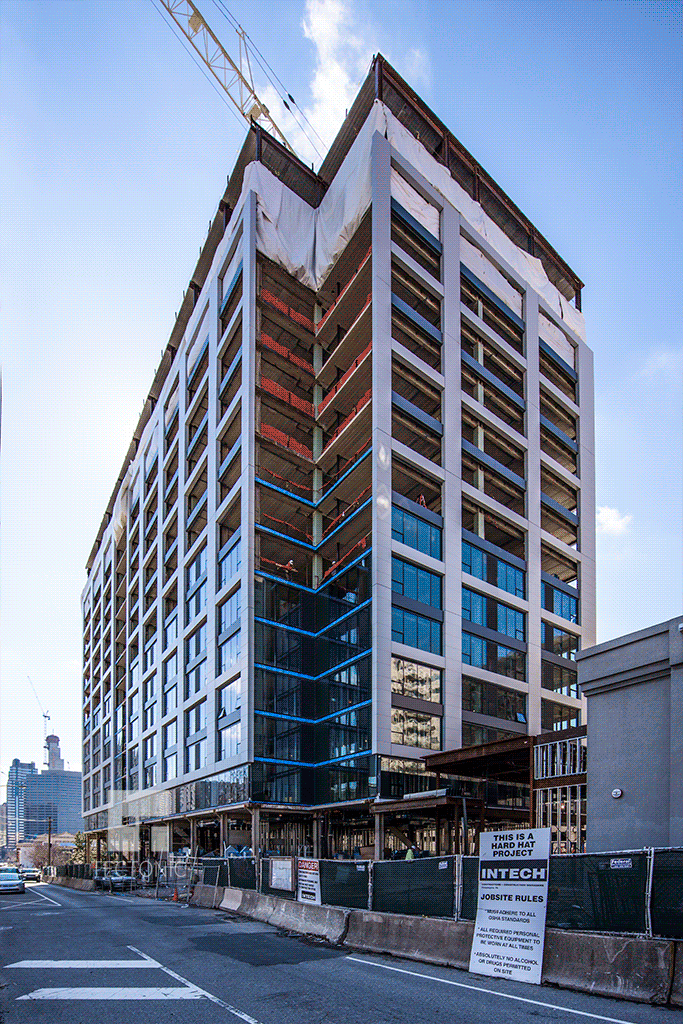 Viewed from the north along North 18th Street