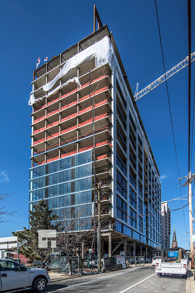 Viewed along North 18th Street