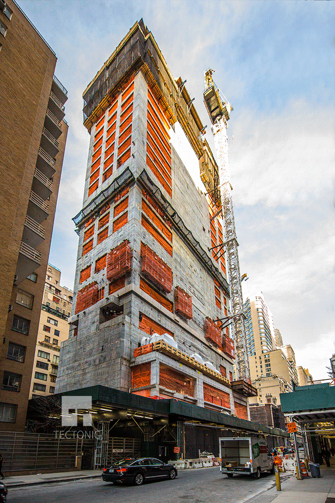 Viewed from the west along West 58th Sreet