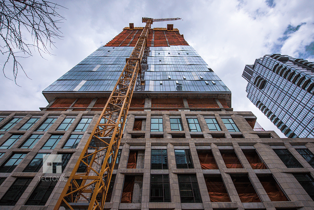 Looking up from West 59th Street