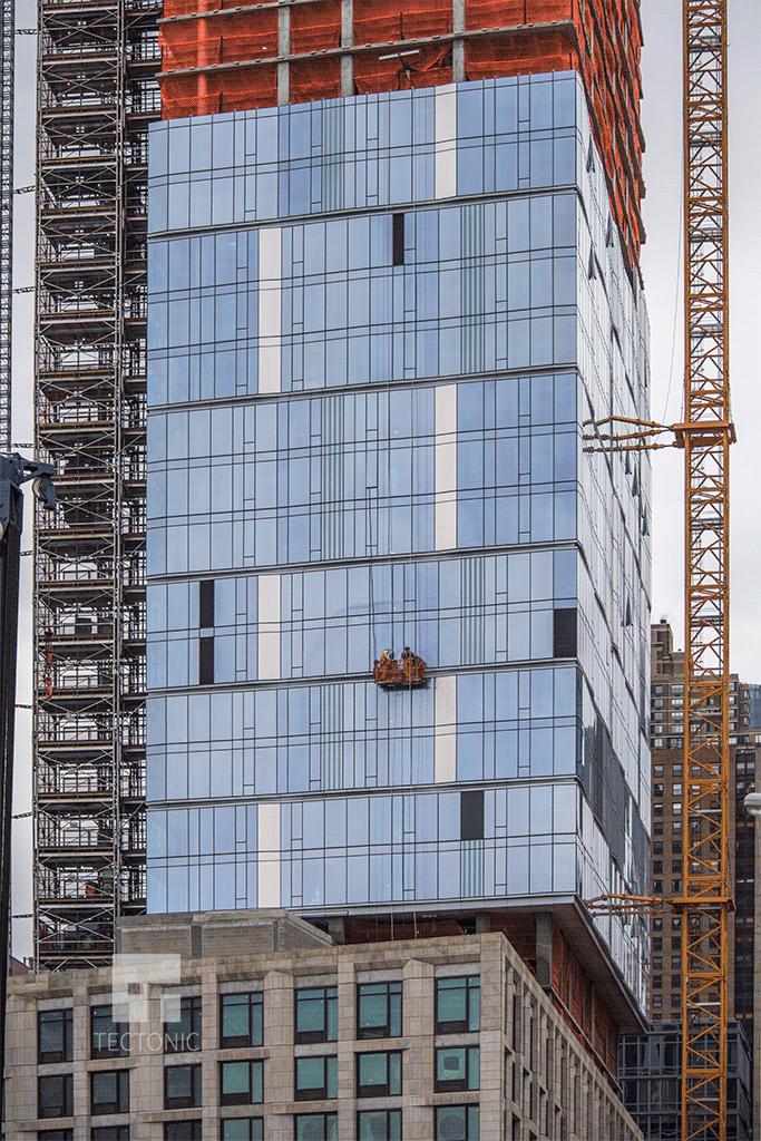 Facade installation viewed from the west