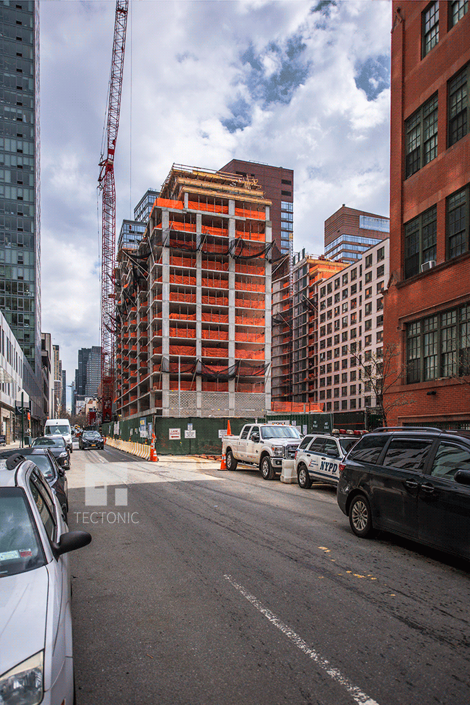 Viewed from West 53rd Street and 10th Avenue