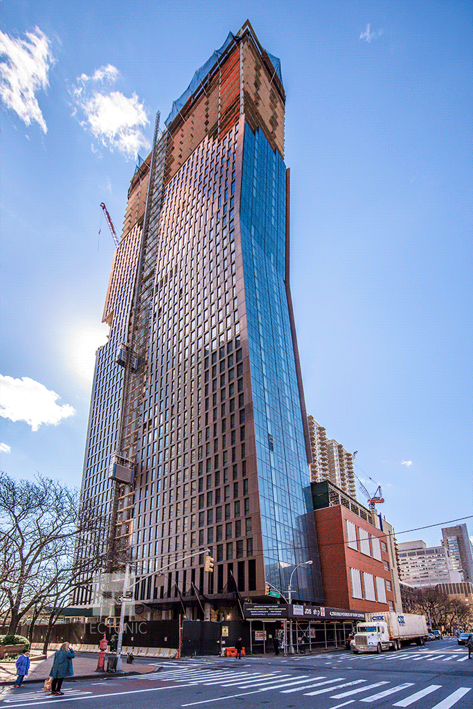 North tower from 1st Avenue